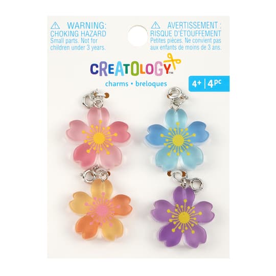 12 Packs: 4 ct. (48 total) Flower Charms by Creatology™